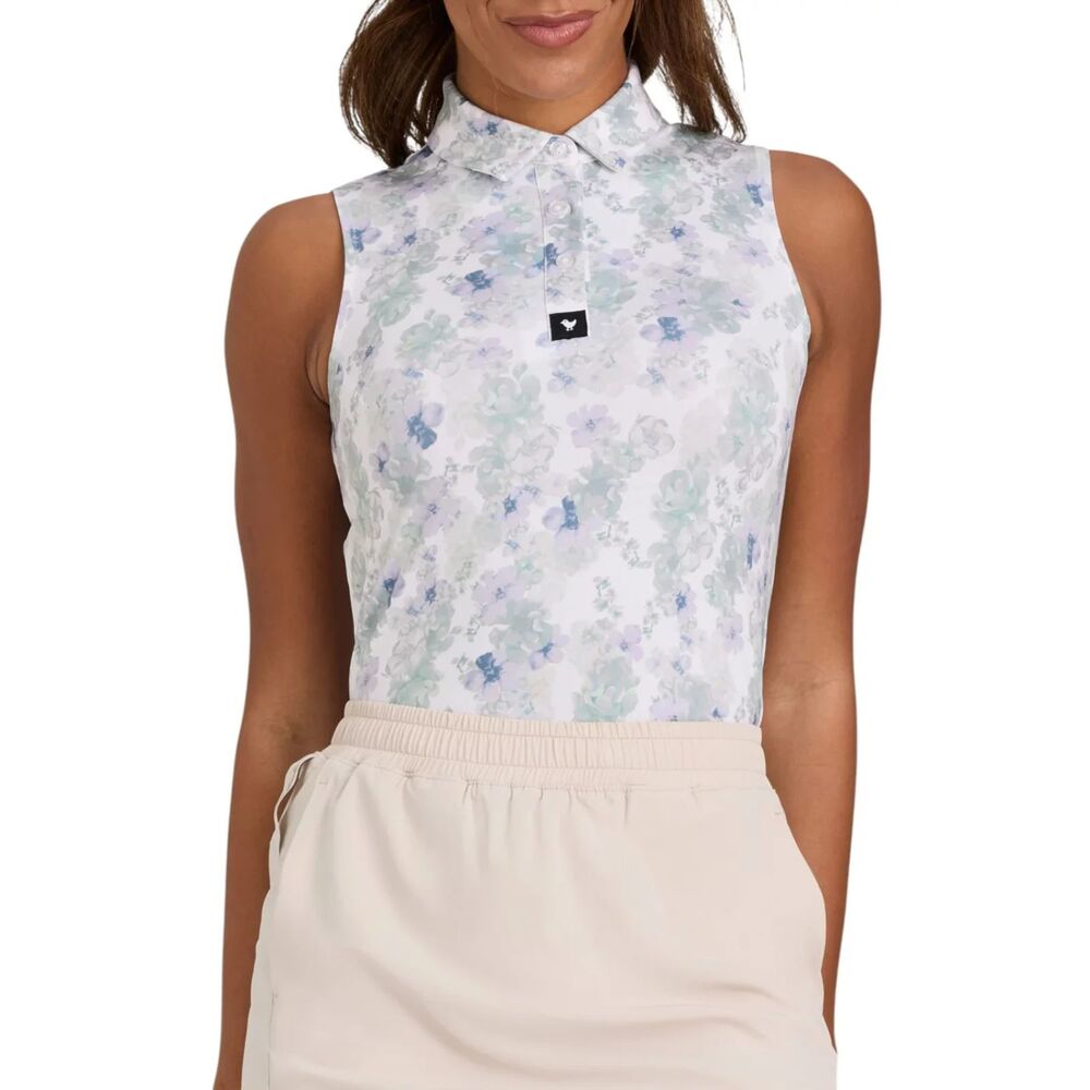 Bad Birdie Women's Sleeveless Performance Golf Polo - Color: New Moon